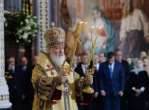 Торжественное богослужение в Храме Христа Спасителя в день 70-летия Святейшего Патриарха Кирилла