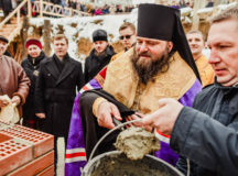 Закладка храма прп. Серафима Саровского в Дегунине