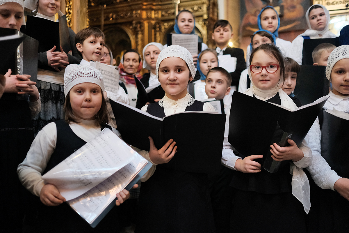 Старообрядческие певчие на клиросе