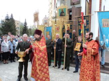 Богослужение в храме св. вмч. Георгия Победоносца при штабе внутренних войск МВО МВД России в день престольного праздника