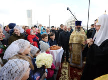 Святейший Патриарх Кирилл совершил освящение храма преподобного Сергия Радонежского на Ходынском поле