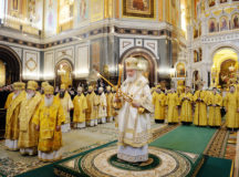 В день открытия Международных Рождественских чтений Святейший Патриарх Кирилл совершил Литургию в Храме Христа Спасителя