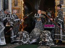 В Великую Среду Святейший Патриарх Кирилл совершил последнюю в году Литургию Преждеосвященных Даров
