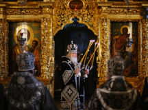 В пятницу первой седмицы Великого поста Святейший Патриарх Кирилл совершил Литургию Преждеосвященных Даров в Троице-Сергиевой лавре