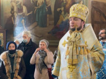 В праздник Сретения Господня епископ Истринский Серафим совершил Литургию на Крутицком Патриаршем подворье