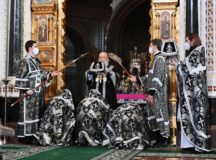 Святейший Патриарх Кирилл совершил первую в этом году Литургию Преждеосвященных Даров