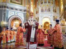 В день Усекновения главы Иоанна Предтечи Святейший Патриарх Кирилл совершил Литургию в Храме Христа Спасителя