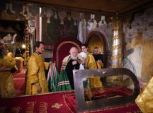 В день памяти святителей Московских Святейший Патриарх Кирилл совершил Литургию в Успенском соборе Московского Кремля