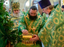 В храме преподобного Сергия Радонежского на Рязанке встретили ковчег с мощами преподобного Сергия Радонежского