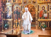 Святейший Патриарх Кирилл совершил Литургию в Александро-Невском скиту близ Переделкина