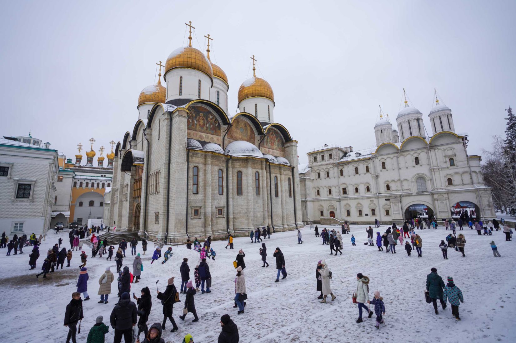 Снег в Новочеркасске Патриарший собор