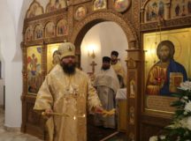 Архиепископ Егорьевский Матфей совершил Литургию в храме благоверного князя Димитрия Донского в Раеве