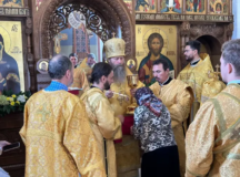 Епископ Павлово-Посадский Силуан совершил Литургию в храме Рождества Пресвятой Богородицы в Говорове