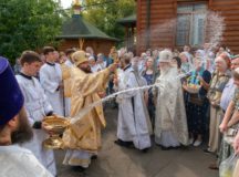 Архиепископ Егорьевский Матфей совершил Литургию в храме Преображения Господня в Богородском в престольный день