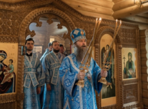 Епископ Павло-Посадский Силуан возглавил Литургию в храме Грузинской иконы Божией Матери в Марушкине