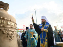 Освящены колокола для строящегося храма великомученика Георгия Победоносца в Зеленограде