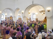 Святейший Патриарх Кирилл совершил великое освящение храма Успения Пресвятой Богородицы в Матвеевском