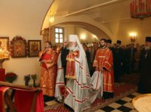 Архиерейское служение в храме великомученика Георгия Победоносца в Старых Лучниках в день престольного праздника