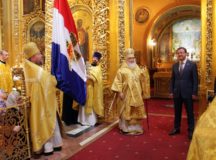 В день обретения мощей свт. Алексия Московского управляющий Центральным викариатством совершил Литургию в Богоявленском кафедральном соборе