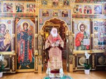 В праздник Собора новомучеников и исповедников Церкви Русской Святейший Патриарх Кирилл совершил Литургию в Александро-Невском скиту
