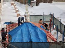 В Высоко-Петровском монастыре продолжается реставрация собора Боголюбской иконы Божией Матери