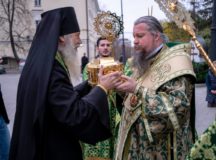 Ковчег с мощами преподобного Сергия Радонежского встретили в храме преподобного Сергия Радонежского в Рогожской Слободе