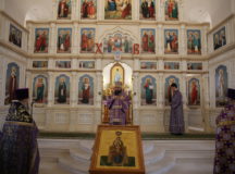 Архиепископ Егорьевский Матфей совершил Литургию в храме Живоначальной Троицы при бывшем приюте Бахрушиных