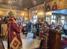 Епископ Истринский Серафим возглавил престольные торжества в храме святителя Тихона, Патриарха Всероссийского, в Люблине