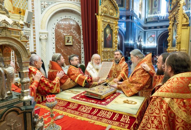 В Неделю 4-ю по Пасхе Предстоятель Русской Церкви совершил Литургию в Храме Христа Спасителя и возглавил хиротонию архимандрита Софрония (Семенова) во епископа Нарьян-Марского и Мезенского