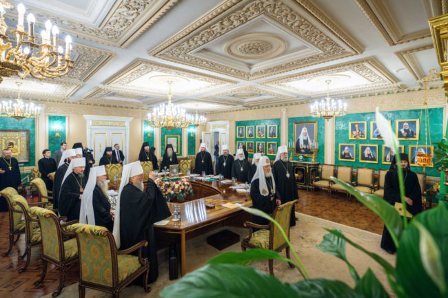 Святейший Патриарх Кирилл возглавил последнее в 2025 году заседание Священного Синода Русской Православной Церкви