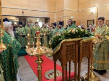 Епископ Павлово-Посадский Силуан совершил Литургию в храме блаженной Ксении Петербургской на Филатовом Лугу