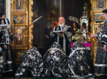 Святейший Патриарх Кирилл совершил первую в году Литургию Преждеосвященных Даров