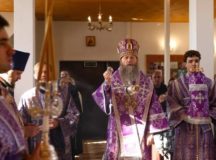 Епископ Павлово-Посадский Силуан совершил Литургию в храме благоверного великого князя Александра Невского вблизи д. Староникольское