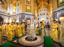 В Неделю Торжества Православия Святейший Патриарх Кирилл совершил Литургию в Храме Христа Спасителя