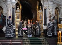 Святейший Патриарх Кирилл совершил в Храме Христа Спасителя последнюю в этом году Литургию Преждеосвященных Даров