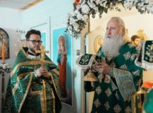 Первое архиерейское богослужение состоялось в строящемся храме блаженной Ксении Петербургской в Даниловском