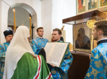 В праздник Донской иконы Божией Матери Святейший Патриарх Кирилл совершил Литургию в Донском ставропигиальном монастыре